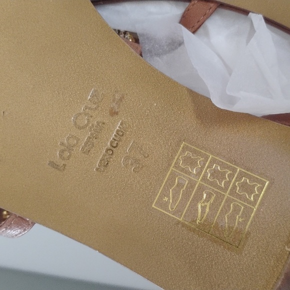 Lola Cruz Gold Mesh Sandals Size EU 37 US 7 Good Condition - Picture 6 of 7